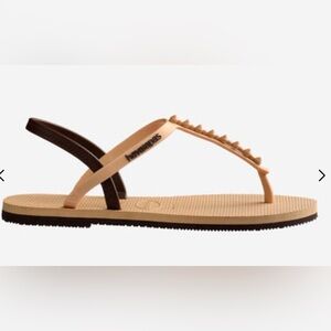 Havaianas Tan and Dark Brown Flip Flops